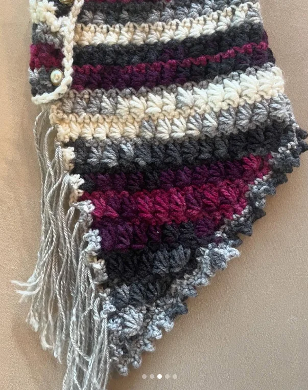 Pearl Button Neck Scarf 5