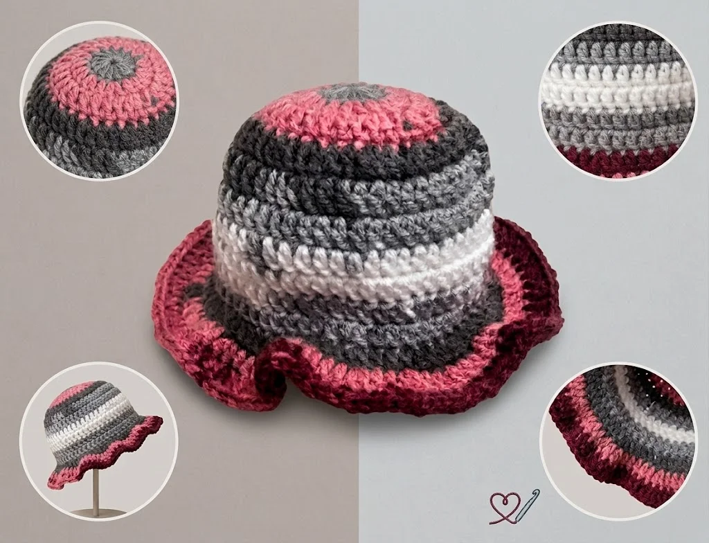Ruffled Brim Hat